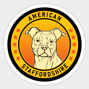 American Staffordshire Terrier Dog Portrait Sticker